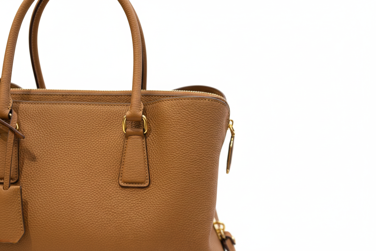 Camel Leather Tote - Hardware Detail