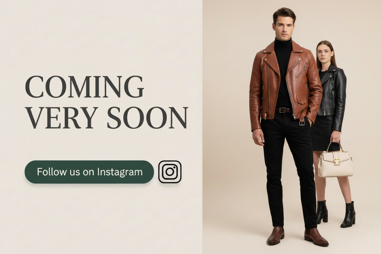 Only correction:

– Keep the same image, models and layout
– Remove the colorful Instagram logo completely
– Replace it with a minimal, monochrome Instagram icon (outline only)
– Button style: flat, elegant, luxury UI button
– Colors: black, dark brown or warm gray only
– No glow, no gradient, no 3D plastic effect
– Looks like a premium website CTA, not a social media sticker
